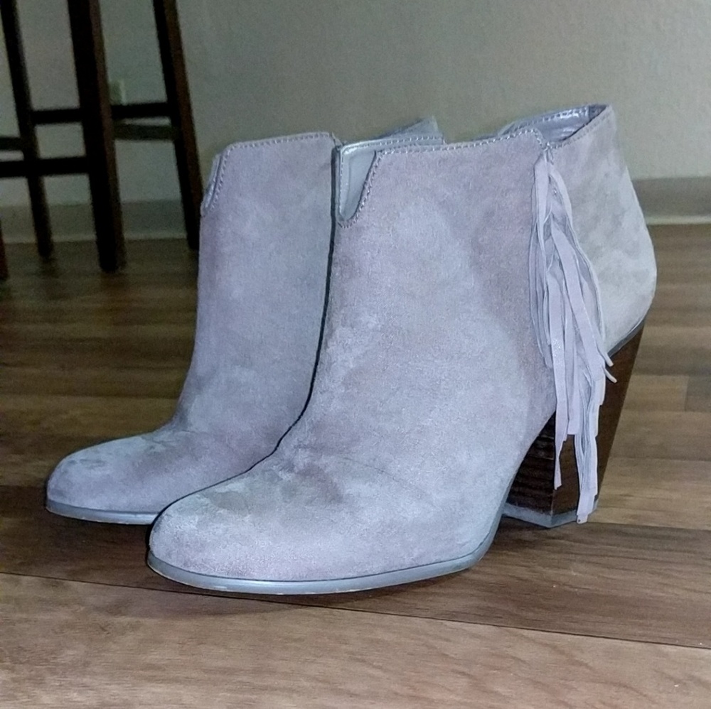 Grey/Taupe Suede Booties